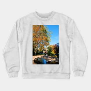 Bourton on the Water Autumn Trees Cotswolds UK Crewneck Sweatshirt